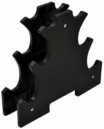 Black plastic weight plate rack organizer