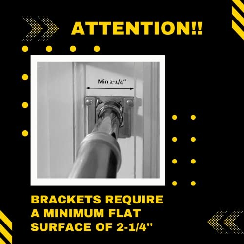 Bracket installation warning with measurement details