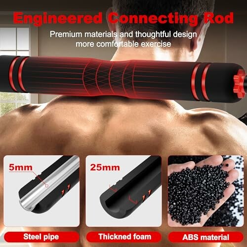 Engineered connecting rod with premium materials for comfortable exercise.