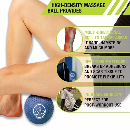 High-density massage ball benefits for legs and mobility improvement.