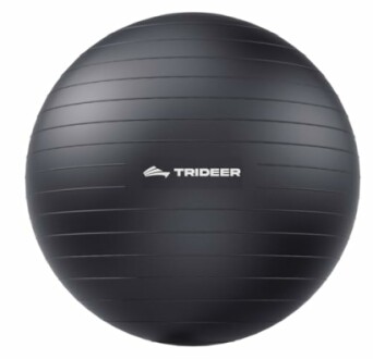 Black Trideer exercise ball with logo